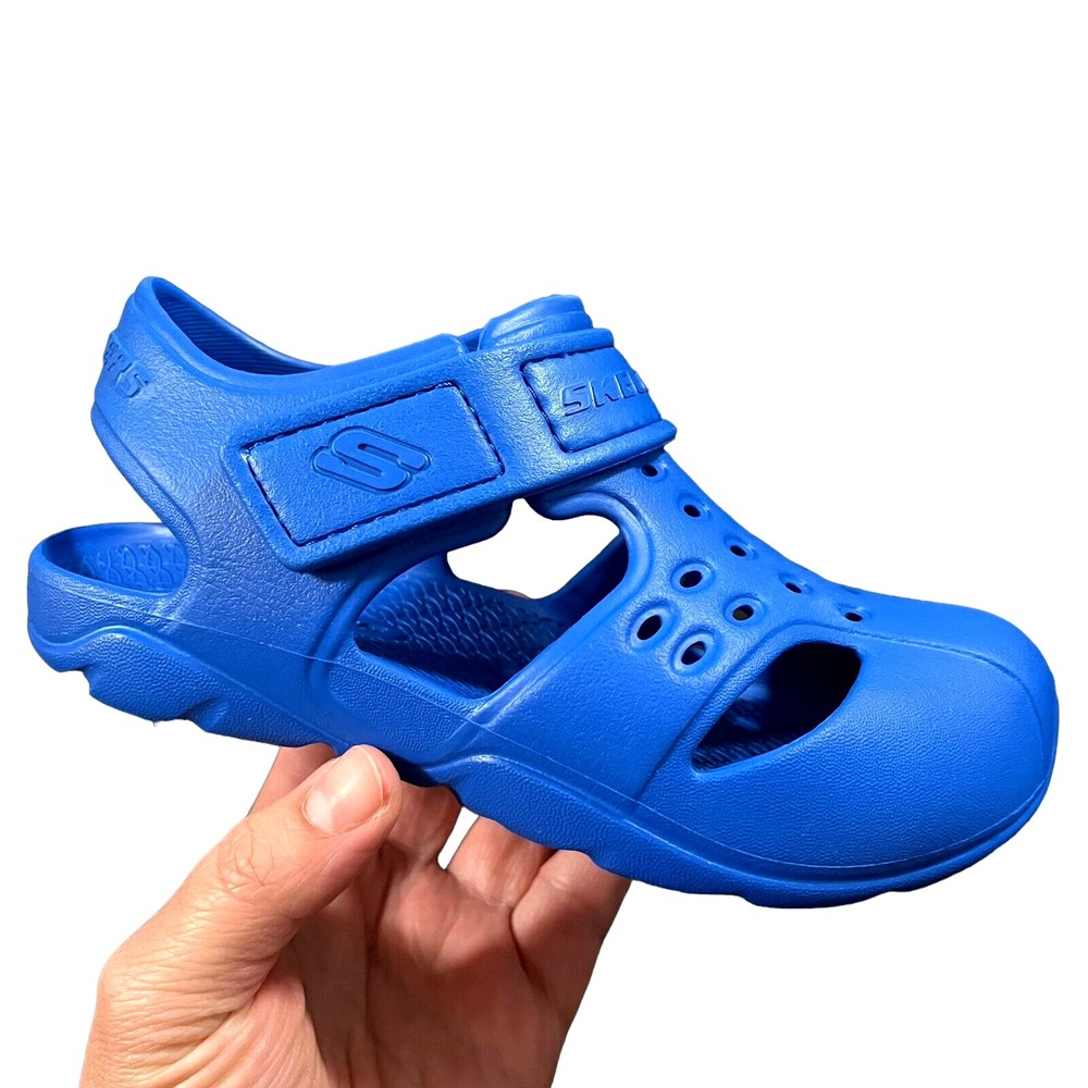 Skechers Little Boys Foamies Fisherman Sandals Size 11 Royal Blue Closed Toe